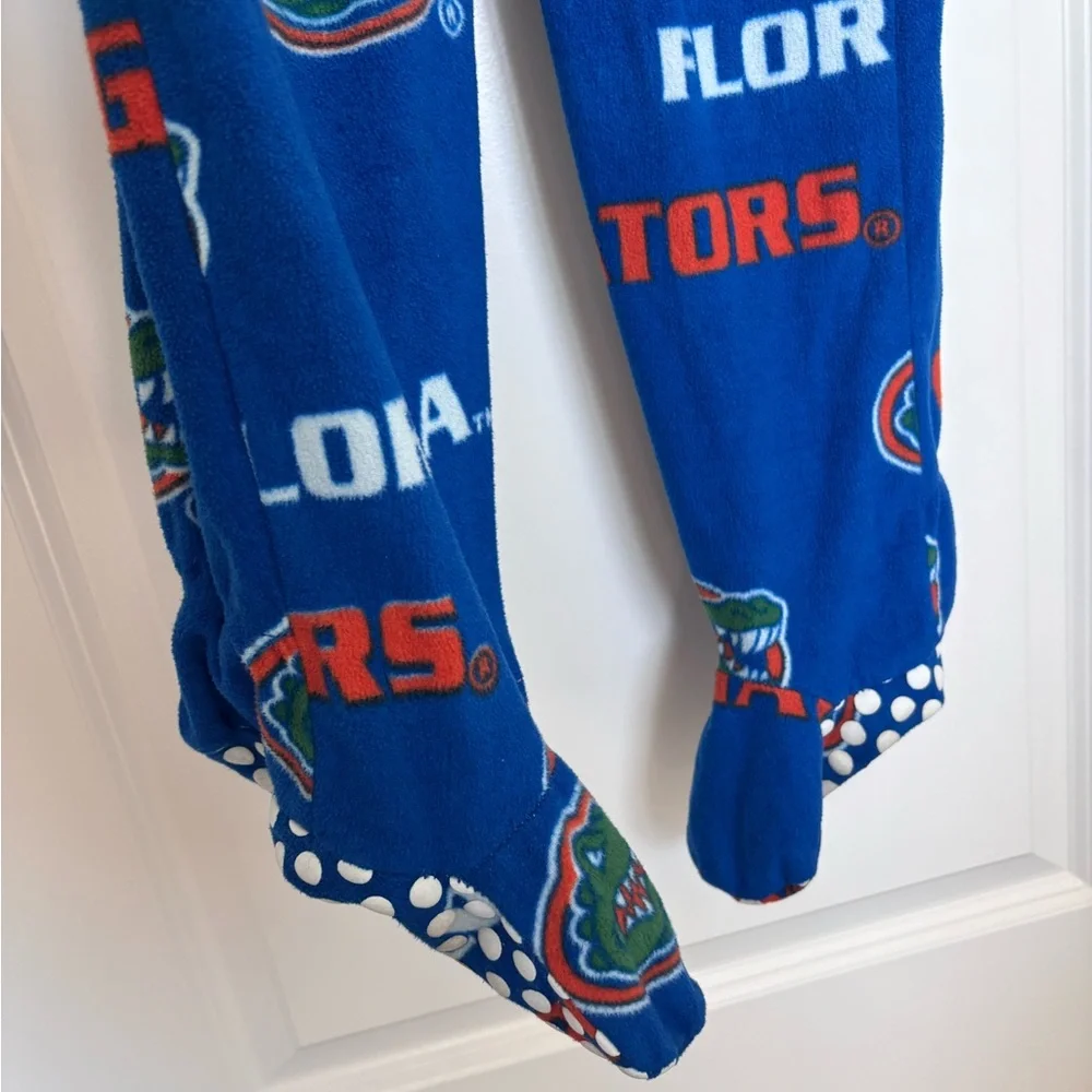Florida Gators UF Onesie Pajamas Blue Footed Sleepwear College Fan Gear Small